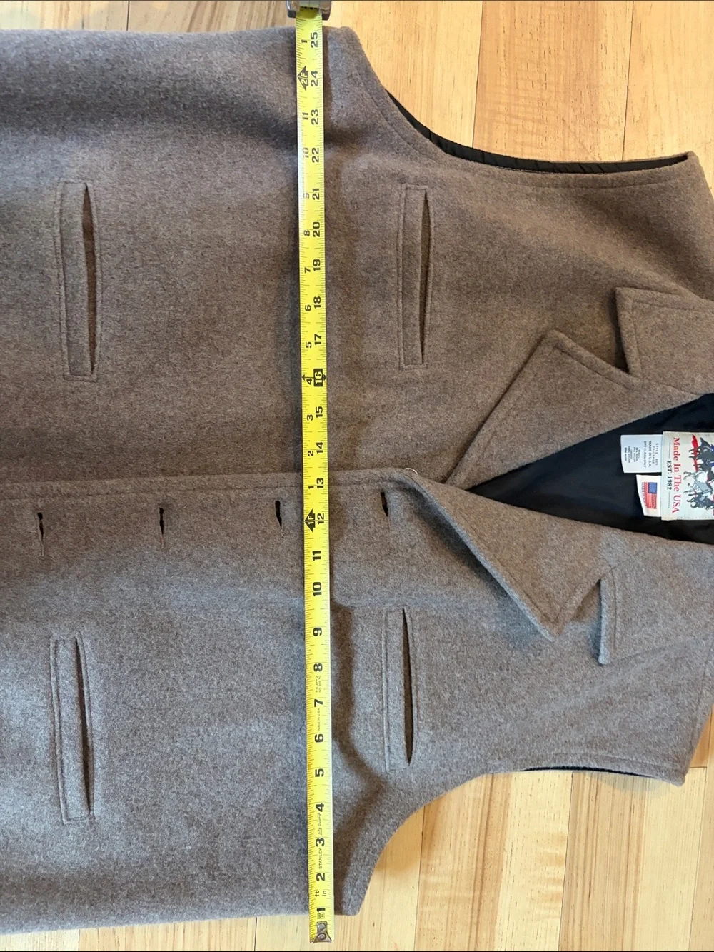 Schaefer Outfitter Men's 2XL Wool Western Vest Made In USA Style 805